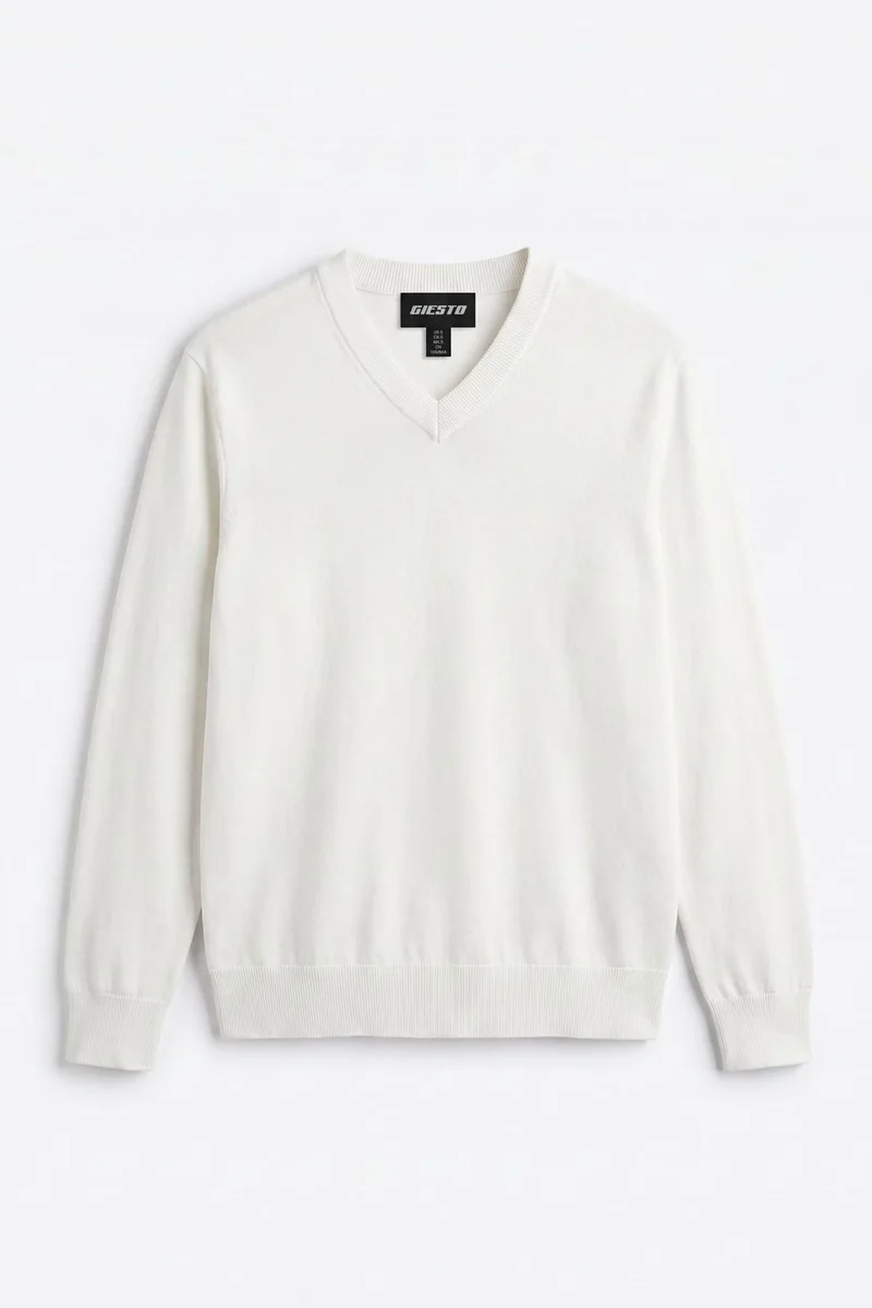 Giesto White GIESTO Crew Neck T-Shirt for Men | Best Price UAE