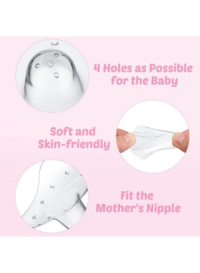Nuanchu 8 Pcs Contact Nipple Shield for Breastfeeding Newborn, Nipple Protector for Protecting Sore, Flat or Inverted Nipple with Carrying Case Silicone Nipple Extender for Nipple(24 mm/ 0.94 Inch,Clear) - Image 4