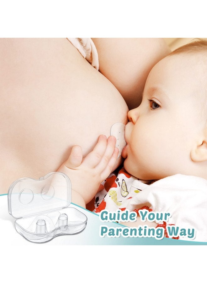 Nuanchu 8 Pcs Contact Nipple Shield for Breastfeeding Newborn, Nipple Protector for Protecting Sore, Flat or Inverted Nipple with Carrying Case Silicone Nipple Extender for Nipple(24 mm/ 0.94 Inch,Clear) - Image 5