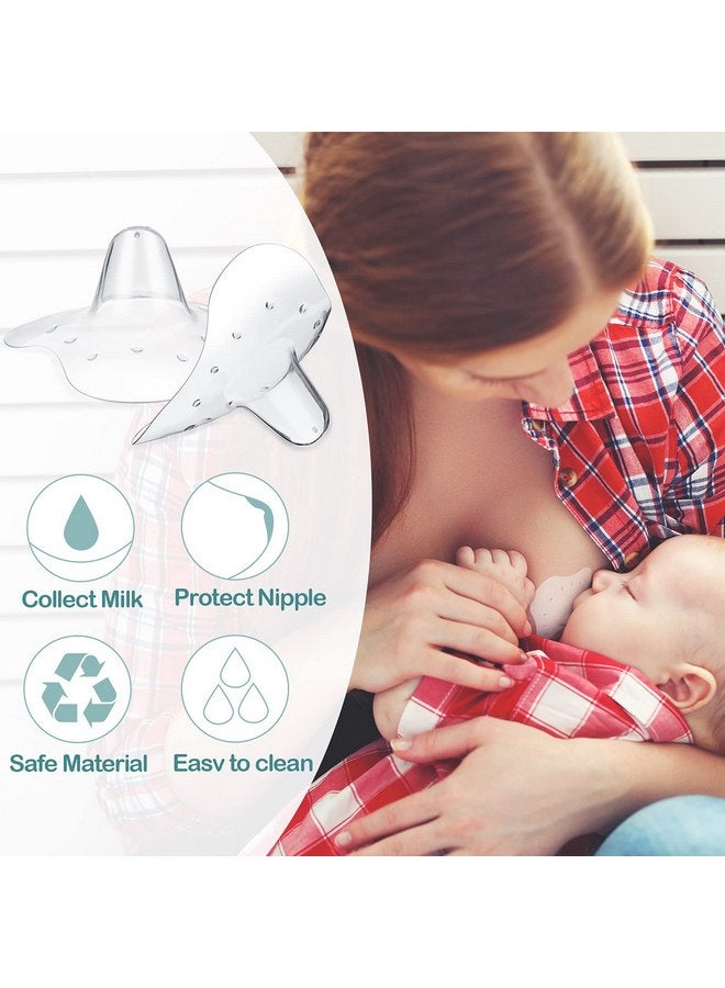 Nuanchu 8 Pcs Contact Nipple Shield for Breastfeeding Newborn, Nipple Protector for Protecting Sore, Flat or Inverted Nipple with Carrying Case Silicone Nipple Extender for Nipple(24 mm/ 0.94 Inch,Clear) - Image 3