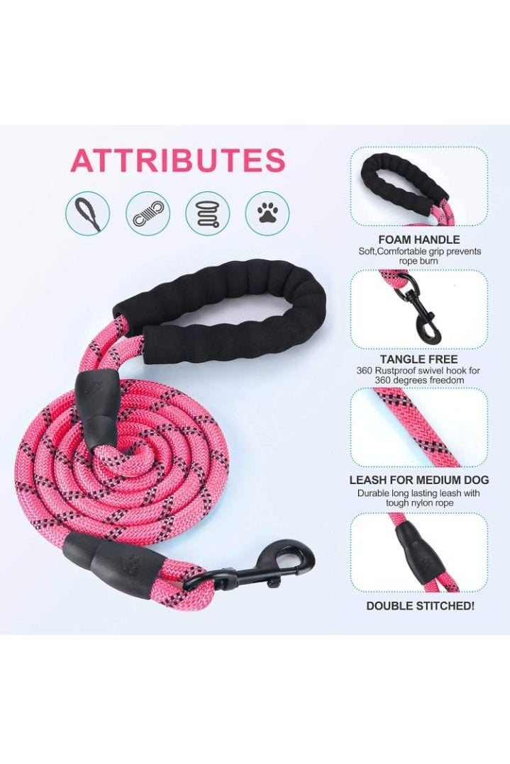 طوق كلب عاكس للمشي والتدريب والجري - حبل متين للكلاب الكبيرة - Image 3