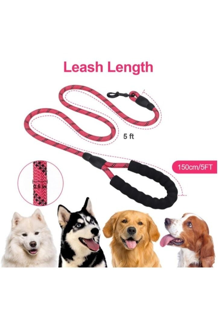 طوق كلب عاكس للمشي والتدريب والجري - حبل متين للكلاب الكبيرة - Image 4