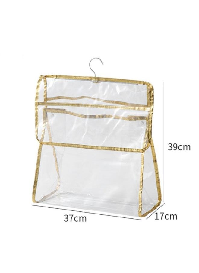 Transparent Bathroom Storage Bag Bathroom Bath Clothes Towel Storage Bag Thickened PVC Waterproof Storage Hanging Bag Size: 39*37*17cm  - Image 2