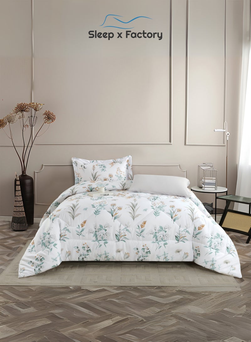 سليب × فاكتوري طقم لحاف رست دوز 4 قطع – قماش وحشوة بوليستر ناعمة – مقاس 240×180 سم – عدة تصاميم - Image 1