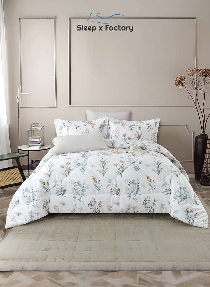 سليب × فاكتوري طقم لحاف رست دوز 4 قطع – قماش وحشوة بوليستر ناعمة – مقاس 240×180 سم – عدة تصاميم - Image 3