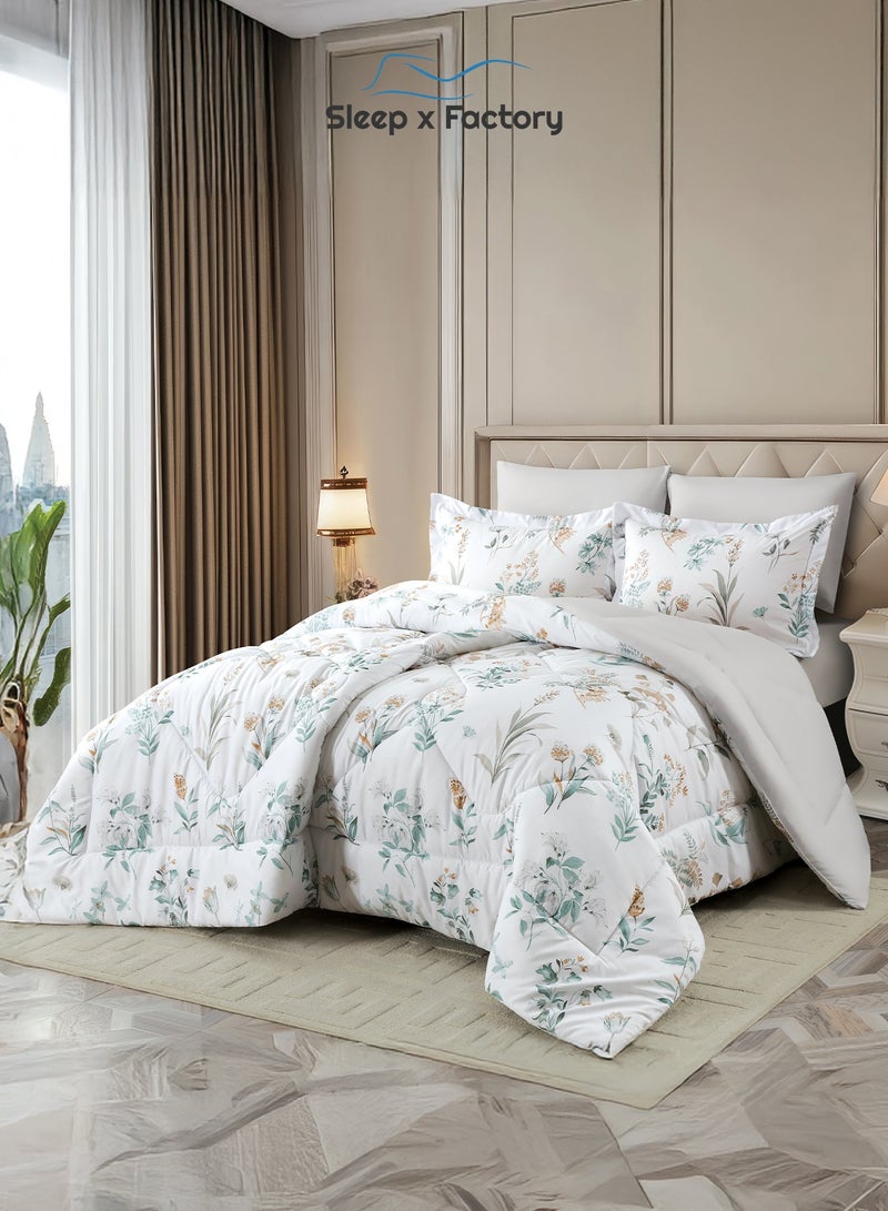 سليب × فاكتوري طقم لحاف رست دوز 4 قطع – قماش وحشوة بوليستر ناعمة – مقاس 240×180 سم – عدة تصاميم - Image 2