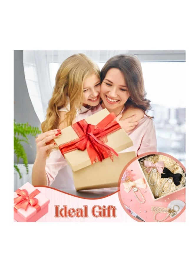 2Pcs Pink Bow Keychain for Women, Pearl Wristlet Keyring, Car Keys Handbag Purse Pendant, Cute Bag Charm Accessory, Elegant Key Holder for Purse, Handbag, Backpack, Ideal Gift for Girls (Light Pink) - Image 4