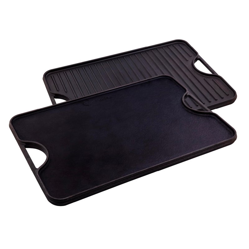 Victoria Victoria 20by14Inch Rectangular Cast Iron Griddle Preseasoned Reversible Griddle 