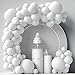 LYVEEF White Balloons Garland Arch Kit 84 pcs 5 12 18 inch Pastel Balloons for Happy Birthday Baby Shower Wedding Decorations - Image 3