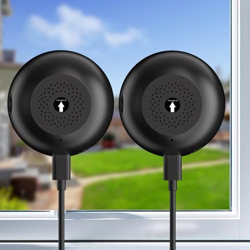 volmees 2K Window Camera, 5G & 2.4GHz WiFi Indoor Dome Camera for Home Security w/Full Color Night Vision, Real-Time Alerts, Human/Motion Detection, Alexa, 24/7 Recording, Easy Install,Black,Short-2P - Image 1