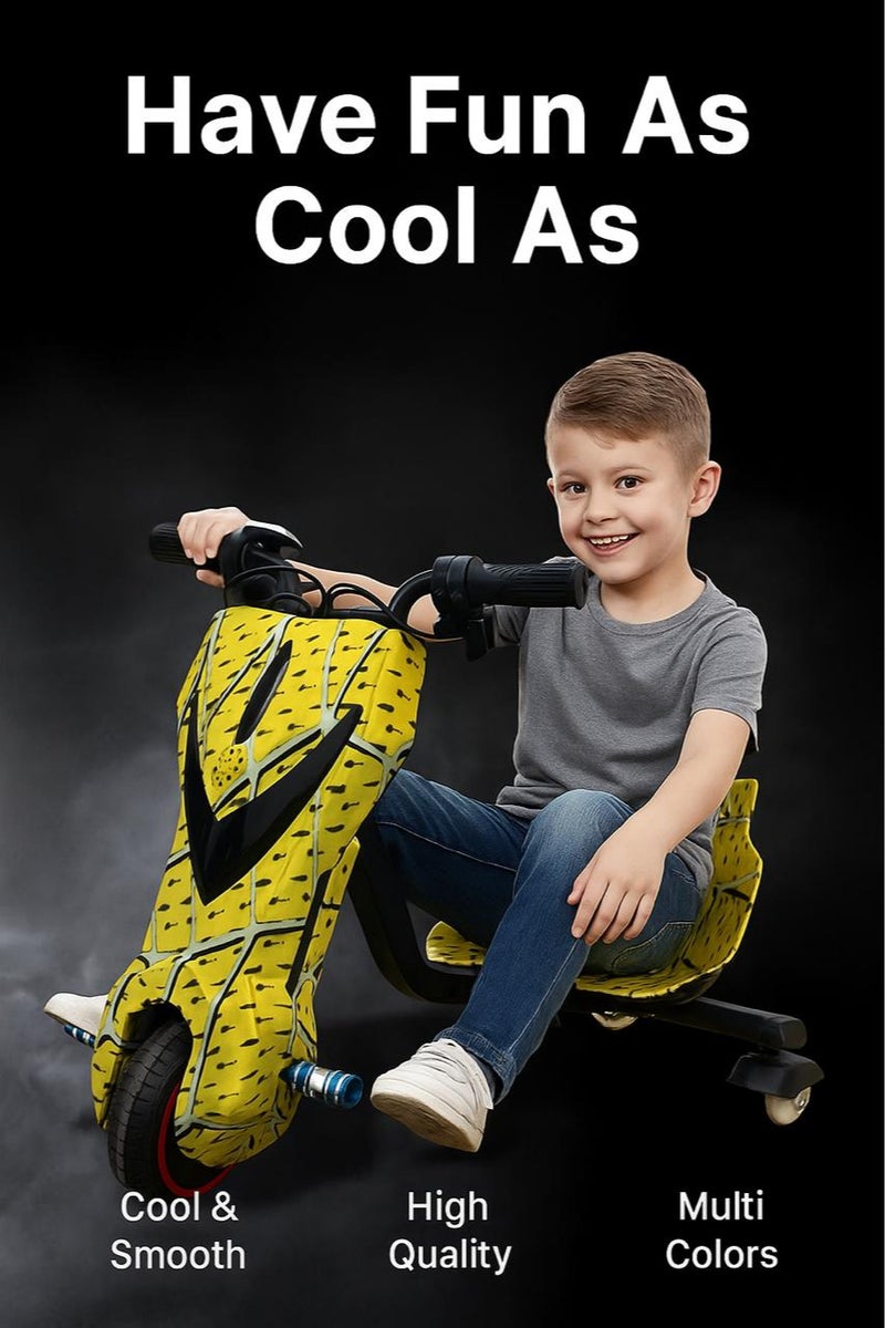 Leaders Spider Mini Electric Drifting E Scooter 250w Motor 36V 2.4A Battery 6-Inch Tire Kids Ride On Scooter Yelllow colour  Design Safe  Fun Outdoor Ride Stylish Compact  - Image 2
