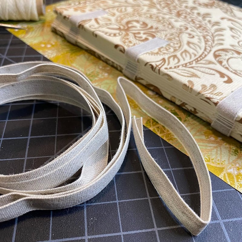 Lineco Acid-Free Linen Binding Tape, Binder's Tape Ideal for Bookbinding, Sewing Signatures, 60in x 3/8 in, Neutral Color, Pack of 2. - Image 5
