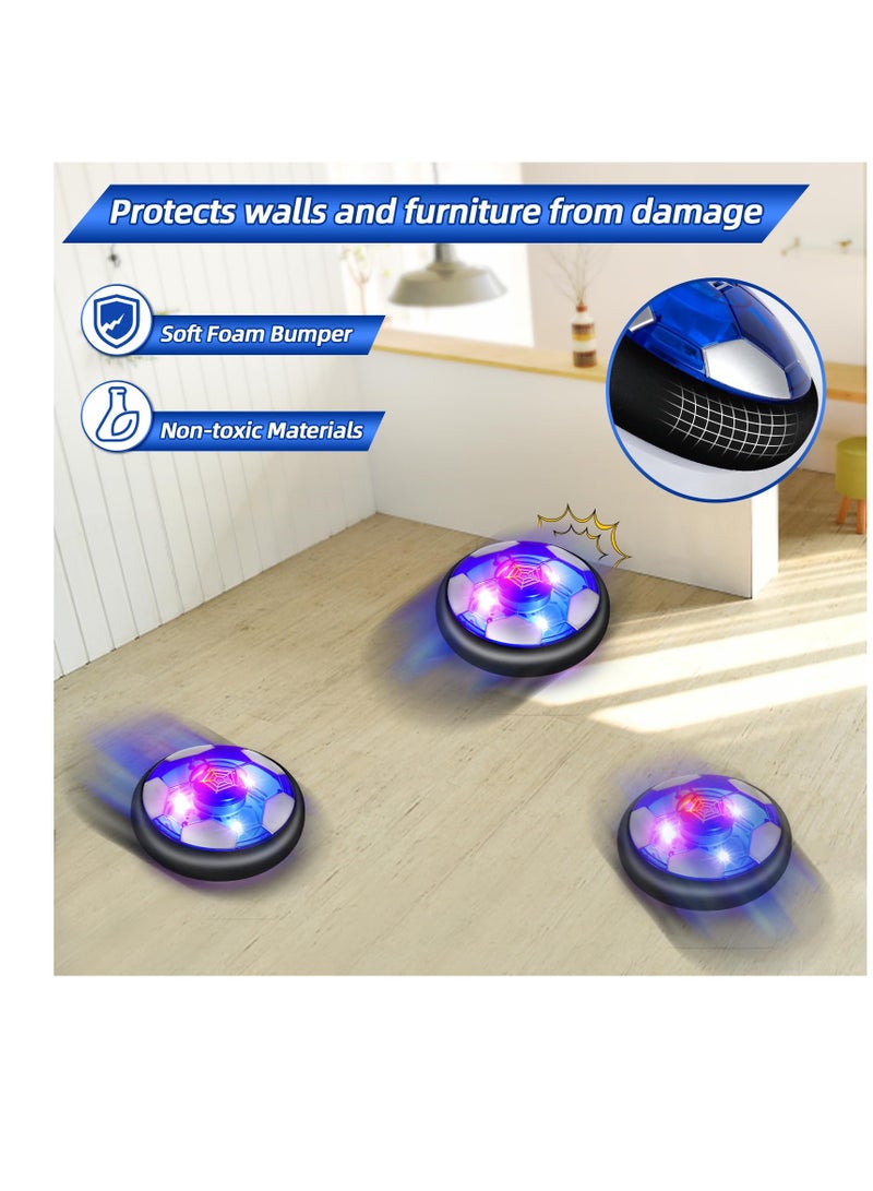 Excefore Hover Soccer Ball, Indoor Outdoor Soccer Ball, 4-In-1 Air Floating Soccer Toy Set, Rechargeable Hover Soccer and Hockey Ball with LED Light, Sport Toys for kids ages 4-12 - Image 3
