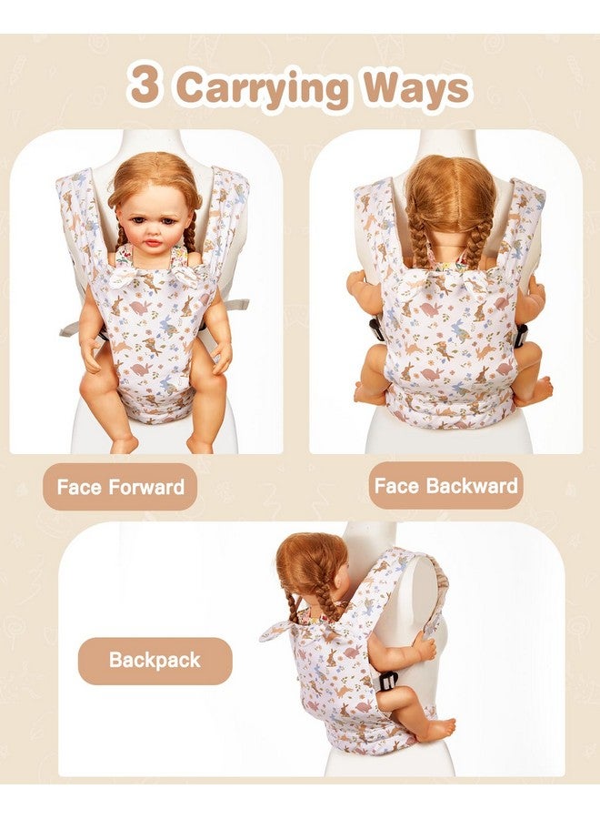 Lictin Baby Doll Carrier, Front and Back Doll Accessories Carrier for Little Girls, with Adjustable Straps for Stuffed Animal Reborn Baby Doll - Image 3
