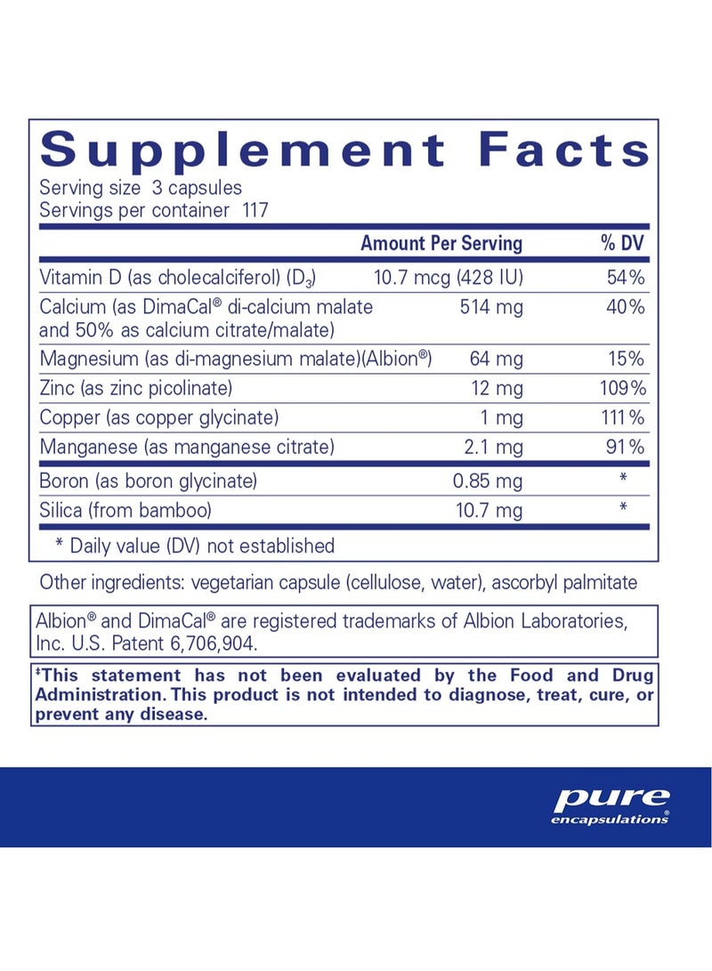 Pure Encapsulations OsteoBalance Healthy Bone Mineralization 351 Capsules 117 Servongs - Image 2