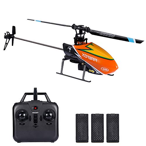 GoolRC C129 RC Helicopter for Adults and Kids, 4 Channel 2.4Ghz Remote Control Helicopter with 6-Axis Gyro, Aileronless RC Aircraft with Altitude Hold and 3 Batteries (Orange) - Image 1