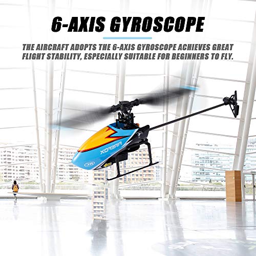 GoolRC C129 RC Helicopter for Adults and Kids, 4 Channel 2.4Ghz Remote Control Helicopter with 6-Axis Gyro, Aileronless RC Aircraft with Altitude Hold and 3 Batteries (Orange) - Image 5