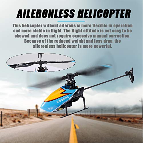 GoolRC C129 RC Helicopter for Adults and Kids, 4 Channel 2.4Ghz Remote Control Helicopter with 6-Axis Gyro, Aileronless RC Aircraft with Altitude Hold and 3 Batteries (Orange) - Image 4