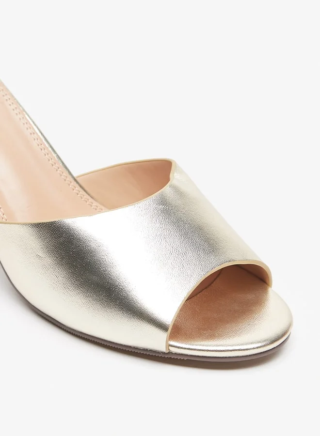 سيليست Women's Solid Slip-On Sandals with Stiletto Heels