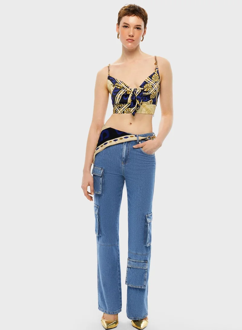 نوكتورن Strap Chain Detail Top