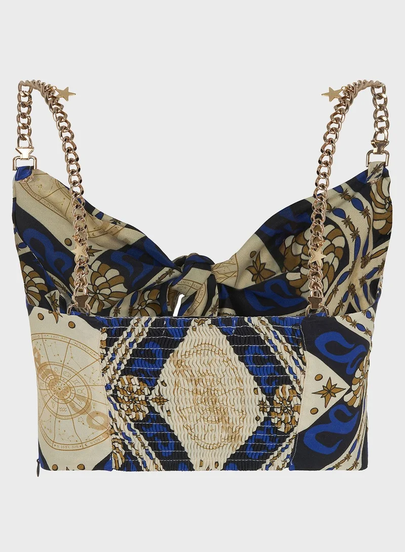 نوكتورن Strap Chain Detail Top