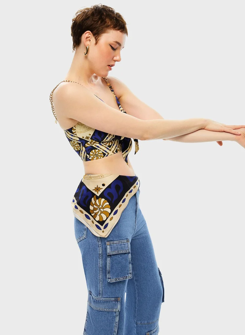 نوكتورن Strap Chain Detail Top