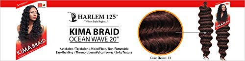 Harlem 125 Harlem125 Synthetic Hair Braids Kima Braid Ocean Wave 20 (4-Pack, 1B) by Harlem 125 - Image 5