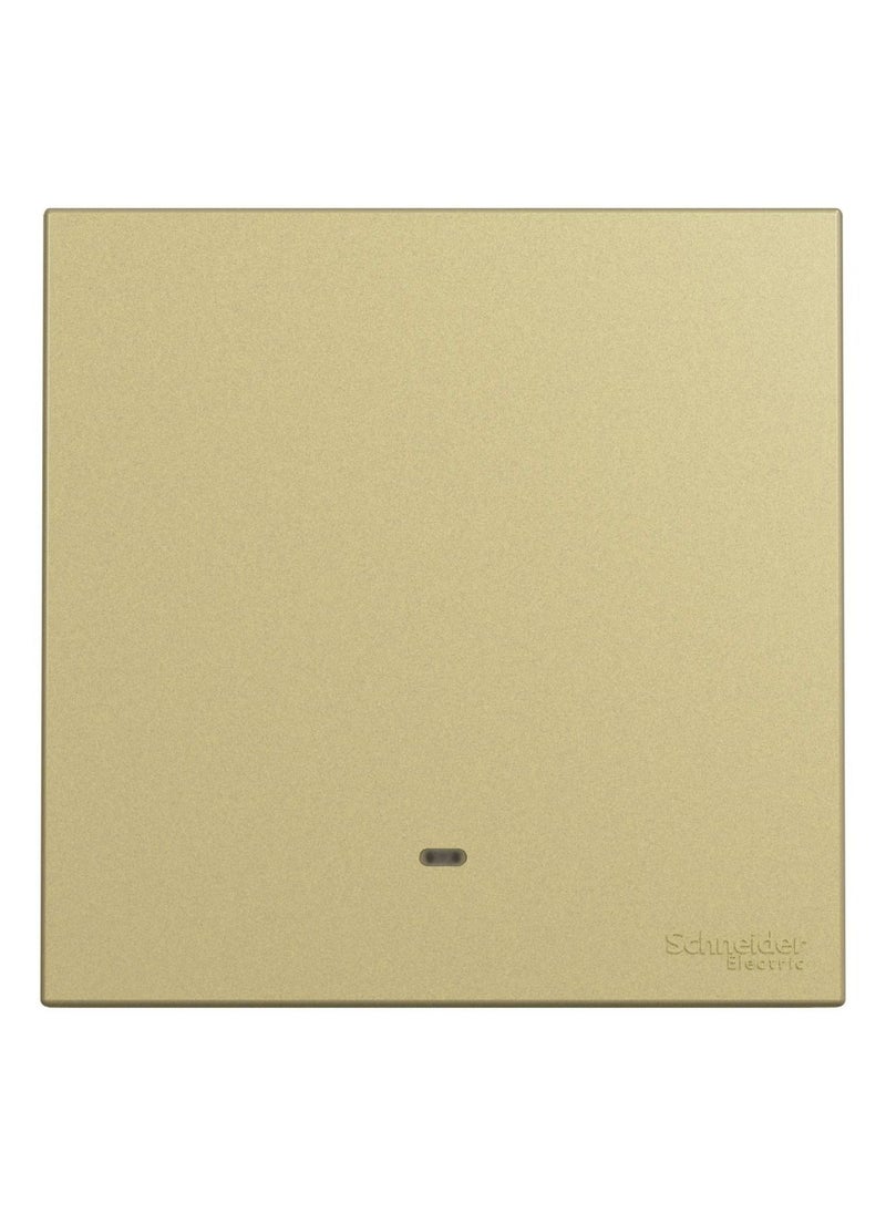 Schneider Electric - Schneider Electric Avataron C Switch With Fluorescent Locator E8731L1F_WG, 1 Gang, 16Ax Wine Gold 250 V 1 Way - Image 1