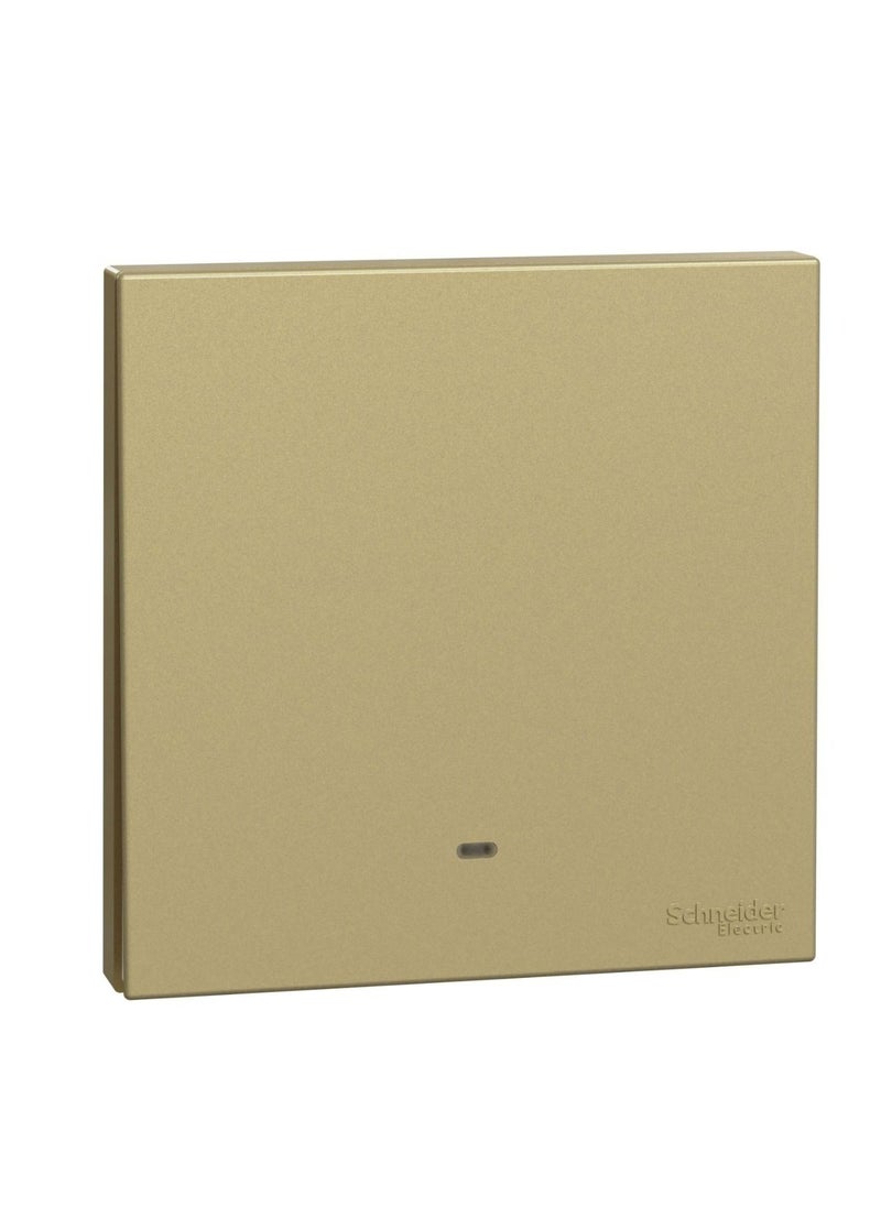 Schneider Electric - Schneider Electric Avataron C Switch With Fluorescent Locator E8731L1F_WG, 1 Gang, 16Ax Wine Gold 250 V 1 Way - Image 1