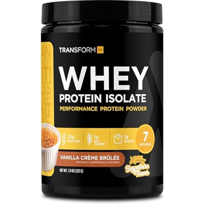 TransformHQ Whey Protein Isolate (WPI) Vanilla Creme Brulee Flavored 7 Servings - Preformance Protein Powder - Image 1