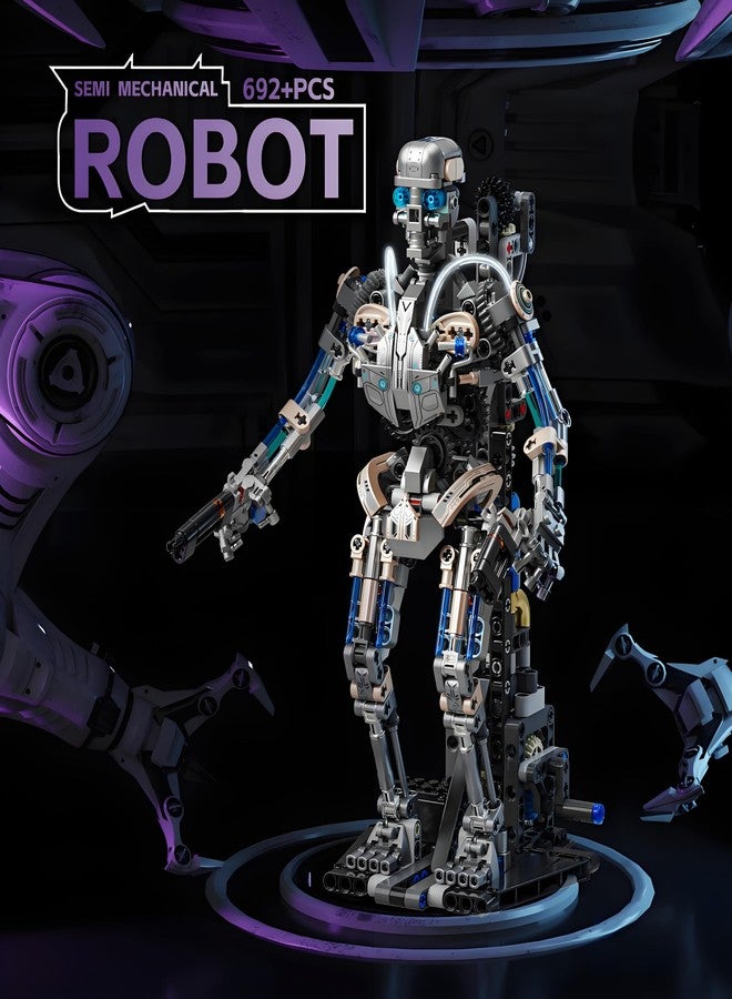 CSNRHG Mechanical Skeleton Robot Building Block Toy 692+Pieces Twistable Body and Poseable Design Creative STEM Toy for Kids and Adults - Image 2