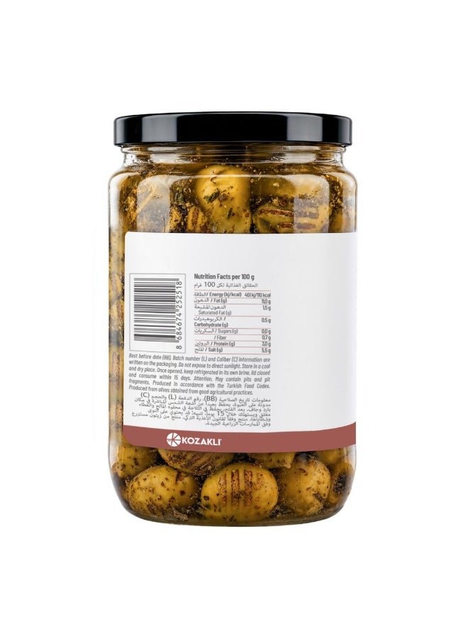Kozoliv Premium Turkish Pitted Grilled Green Olives in Brine 370g– Smoky Mediterranean Flavor, Ready to Eat - Image 3