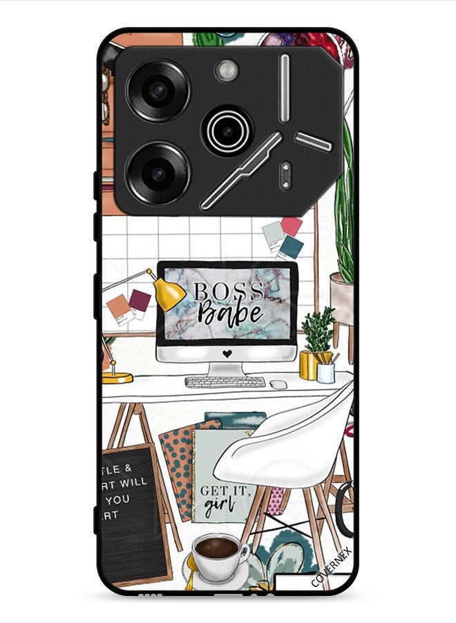 Covernex Tecno Pova 6 Pro 5G Protective Case Cover Boss Babe Art Clip - Image 1