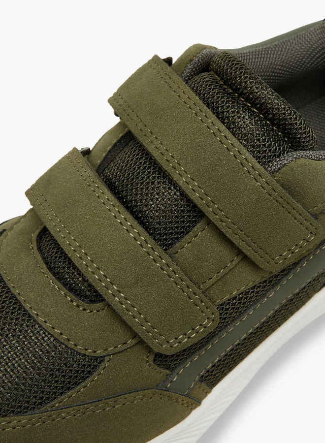 Mister Duchini Panelled Sneakers with Hook and Loop Closure