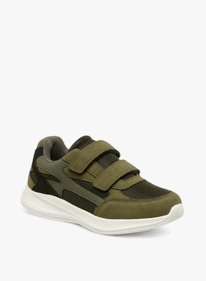 Mister Duchini Panelled Sneakers with Hook and Loop Closure