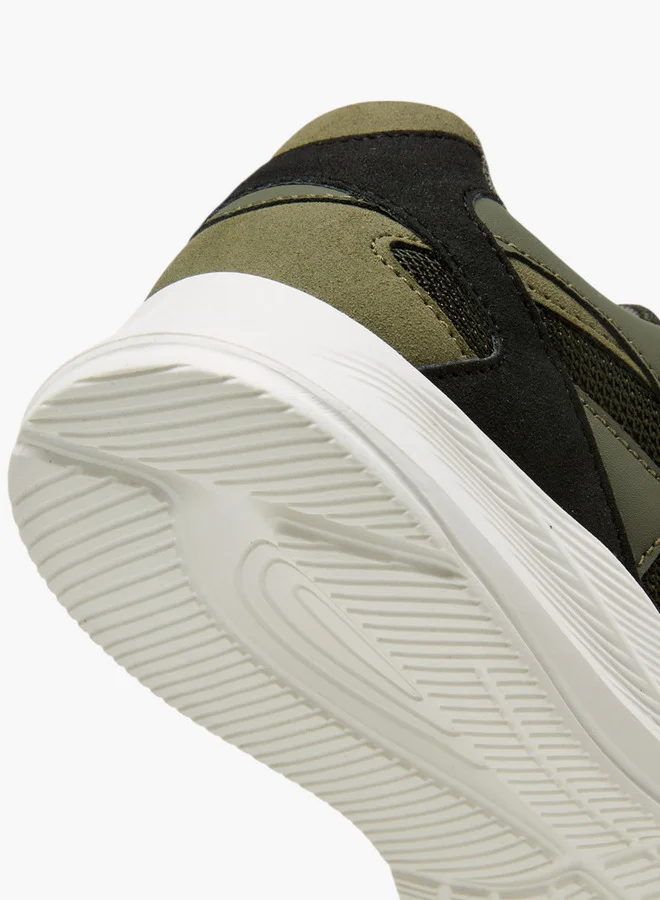 Mister Duchini Panelled Sneakers with Hook and Loop Closure