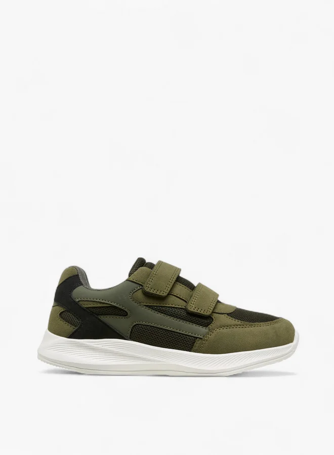 Mister Duchini Panelled Sneakers with Hook and Loop Closure