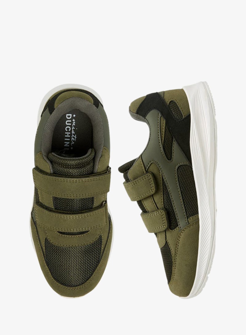 Mister Duchini Panelled Sneakers with Hook and Loop Closure - Image 3