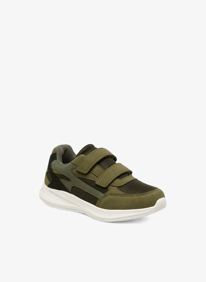 Mister Duchini Panelled Sneakers with Hook and Loop Closure
