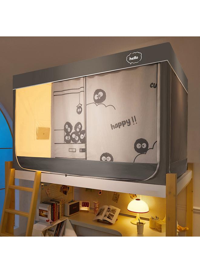 Bluejw Strong Shading Bed Curtain Student Dormitory Room Color Mosquito Net Integrated 2 M Long Upper And Lower Bunk Universal 90x 200 Uncoated - Image 1