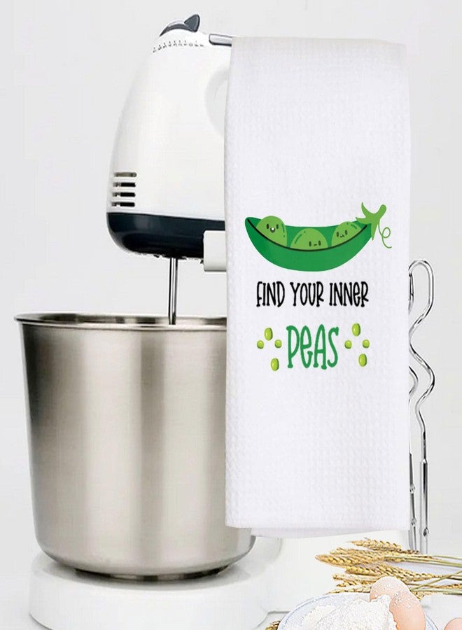 LEVLO منشفة مطبخ ليفلو للفول الضاحك هدية لعشاق البازلاء اكتشف بازلاء داخلك منشفة الأطباق خضروات منتجات البازلاء (منشفة البازلاء) - Image 4