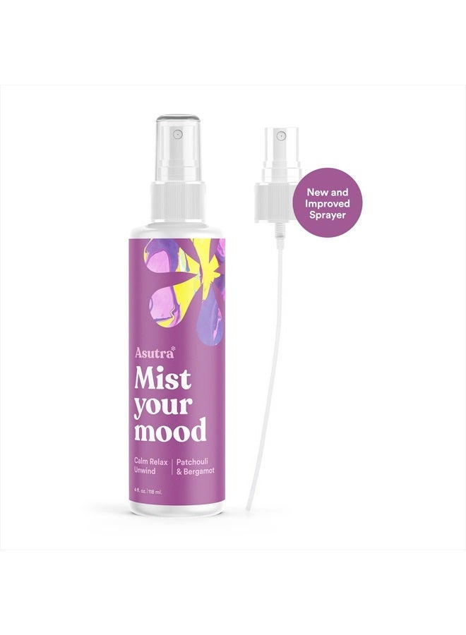 Asutra Patchouli & Bergamot Essential Oil Blend, Multi-Use Aromatherapy Spray, 4 fl oz | for Face, Body, Rooms, & Linens | Car, Fabric, and Bathroom Freshener | Breathe Easy & Melt Tension Away - Image 2