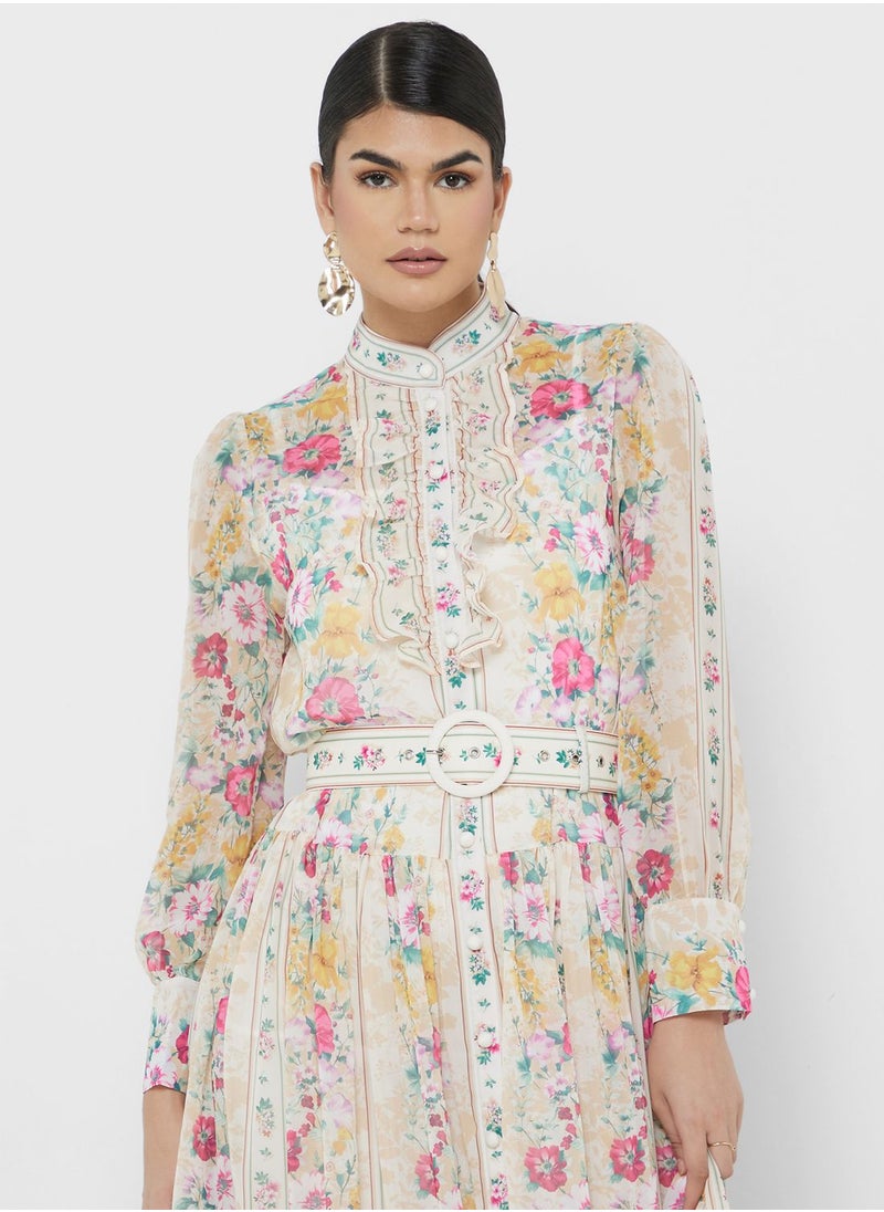 ELLA - Floral Print Dress - Image 1