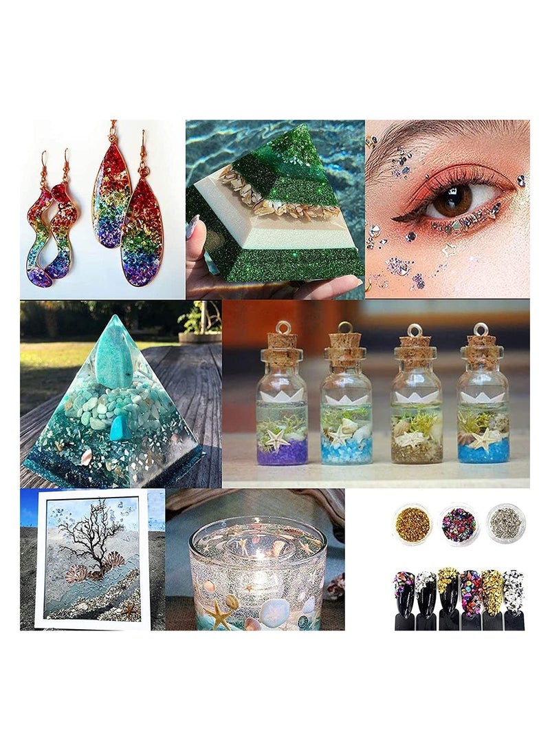 SYOSI 80G Crushed Glass Stone Resin Filling for DIY Epoxy Resin Mould Irregular Crystal Nail Art Decoration Jewelry Making Rose Red - Image 2