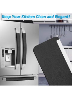 Generic Miss.Silk Refrigerator Door Handle Covers, Set Of 5, Keep Your Kitchen Appliance Clean From Smudges, Drips, Food Stains, Oil, Handmade Decor Protector For Fridge, Ovens, Dishwashers (Black)  - Image 5
