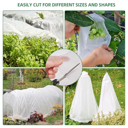 NANYEZH Plant Covers Freeze Protection, 10Ft x 30Ft Frost Blankets for Outdoor Plants, 0.9oz/yd² Garden Floating Row Fabric Cover, Raised Garden Bed Cover for Winter Vegetables, Pest, Sun Protection - Image 5