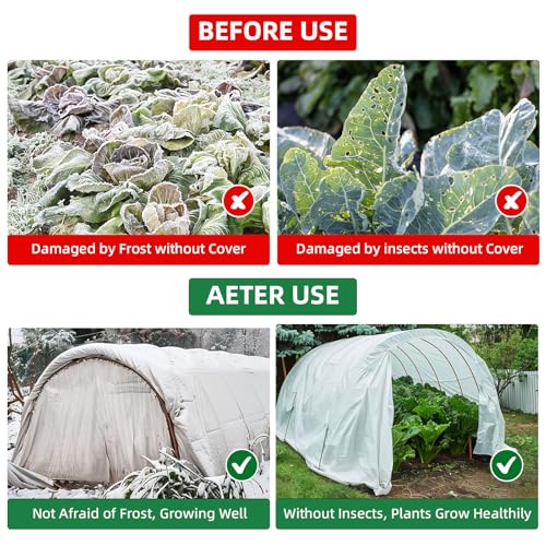 NANYEZH Plant Covers Freeze Protection, 10Ft x 30Ft Frost Blankets for Outdoor Plants, 0.9oz/yd² Garden Floating Row Fabric Cover, Raised Garden Bed Cover for Winter Vegetables, Pest, Sun Protection - Image 3