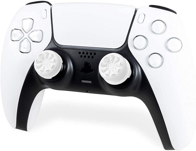YARDHOBI FPS Freek Galaxy White for PlayStation 4 (PS4) and PlayStation 5 (PS5) Performance Thumbsticks, Compatible Controller Grip Performance, Galaxy Themed Thumbstick Covers (1 High-Rise, 1 Mid-Rise, White) - Image 5