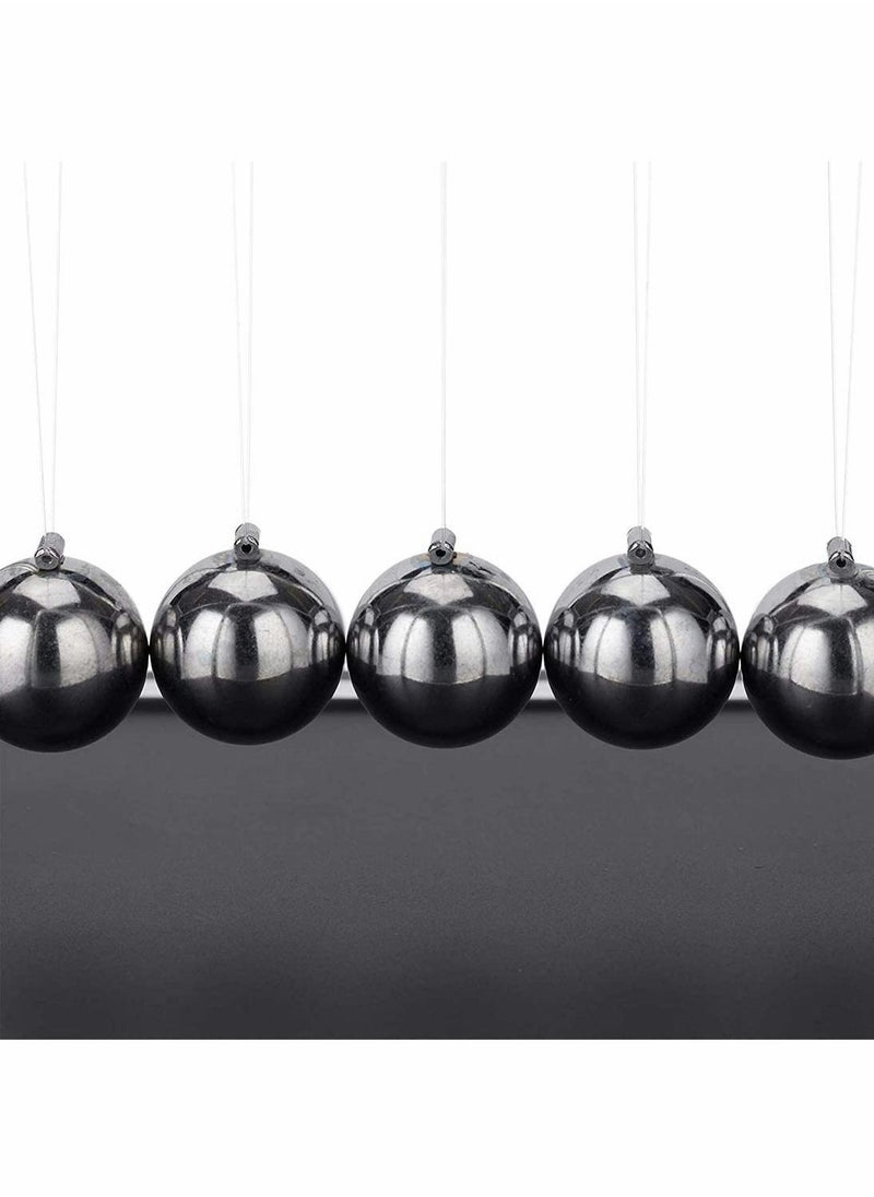SYOSI - كرات توازن نيوتن الكلاسيكية قاعدة خشبية نيوتن للبالغين فيزياء علوم زينة Pendulum المعدنية لعبة تعليمية هدية لمكتب المنزل - Image 1