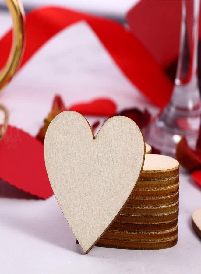 Cliths 2-Inch Wooden Hearts for Crafts, 100 Pcs Heart Shaped Wood Sheets, Christmas Wood Decorations for Tree, Blank Unfinished Wood Ornaments for Wedding, Wooden DIY Christmas. - Image 4